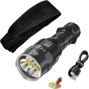 Nitecore TM9K Pro 9900 Lumen High Lumen Tactical Flashlight Sticker, Fast-Charging USB-C for Search and Rescue