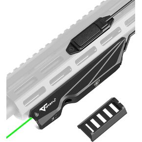 VOTATU M9L-GS Green Laser Light Combo Built-in Pressure Switch Compatible with M-LOK Rail,1600 Lumens Tactical Flashlight and Laser Sight for Rifle,Switch Pad Mount Plate Included