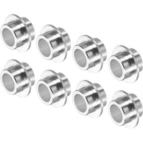 M METERXITY 8 Pack Spacers - Inline Axle Bushing Wheel Center Spacer Aluminum, Apply to Roller Skating/Outdoor Sports (0.4" H, Silver)