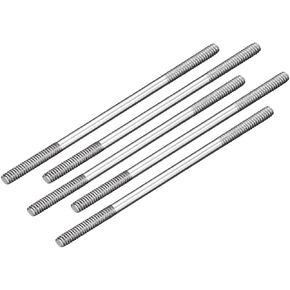 uxcell M2x25mm Pushrod Connector Stainless Steel Rod Linkage,for RC Boat,Car,Airplane,Helicopter,5pcs