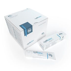 OptiLube Tubes (42g x12) - Sterile Lubricating Jelly for Insertion of Medical Devices in 5g, 42g, 82g, and 113g Tubes, Water Soluble Lubricant with Easy-to-Use Flip Cap (42g x12)