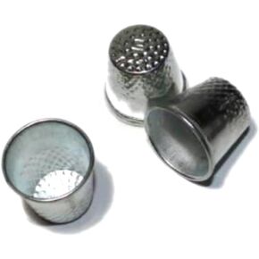 3Pcs Gray Thimbles Tailor Sewing Tool Silver Metal Grip Finger Shield Protector Pin Needle Handworking Sew Machine Accessory Nice and Deft Supplies