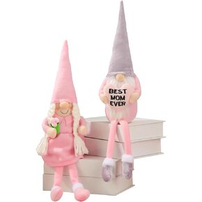 Liliful 2 Pcs Mother Day Gnomes Plush Gift Gnome Birthday Long Leg Decor Cute Gnomes Decorations for Home Birthday Gifts Best Mom Ever Ornaments in Saudi Arabia