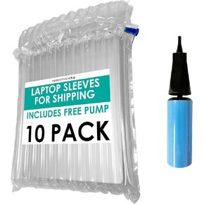 Innovative Haus 10 Pack Inflatable Laptop Protective Bags with Free Pump. Ideal for 14-16 Inch Notebooks, Lightweight, Durable. Alternative to Laptop Shipping Box. Use With Laptop Box for Shipping