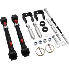 نظام قطع الاتصال السريع لشريط Swaybar الأمامي لعام 2001 متوافق مع معظم سيارات Wrangler TJ Cherokee XJ Grand Cherokee ZJ Comanche MJ - فقط للمصاعد 2.5 بوصة - 6.0 بوصة