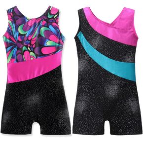Belovance Toddler Leotard for Girls 3-4 Years Gymnastics Dacne Outfit Hotpink Black