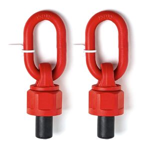2pcs M8 x 13 0.3Ton-0.6Ton Swivel Eye Bolt Alloy Steel Material 360° Rotation Hoist Ring Heavy Duty Large Carrying Capacity Eye Bolt Tensile Strength ob is 1080MPa