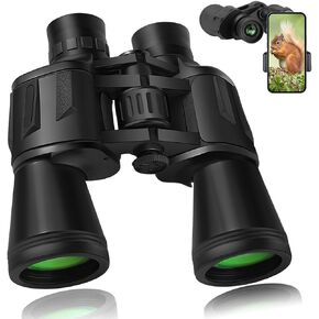 20x50 Compact Binoculars with Low Light Night Vision, HD Professional/Daily Waterproof Telescope for Outdoor Hunting, Bird Watching, Sightseeing Fit for Adults with BAK4 Prism FMC Lens