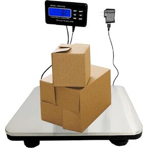 VOELIGT مقياس بريدي رقمي 660 رطل LCD مقياس الشحن 14 "x 12" منصة غير القابل للصدأ 300 كجم مقياس البريد المحمول مقياس الأرضية in Kuwait