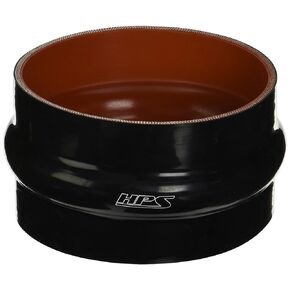 HPS HTSHC-500-BLK Silicone High Temperature 4-ply Reinforced Straight Hump Coupler Hose, 40 PSI Maximum Pressure, 3" Length, 5" ID, Black