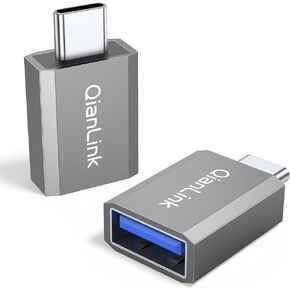 USB C to USB Adapter 2-Pack, Thunderbolt 3 to USB 3.0 OTG Adapter for iMac 2021, MacBook Pro, Chromebook, Pixelbook, Microsoft Surface Go, Samsung Galaxy S8 S9 S10 Plus S20 S21 S22 Ultra Note 9 10 20