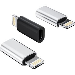Micro USB Female to Lightning Male Adapter(3pack)Android Charge Cable Connector Charging & Data Sync Converter Port Compatible for Apple Iphone 13 12 11 Pro Max Mini Xs Se 7 X Xr 8 Plus 6 6s 5 5s Ipad