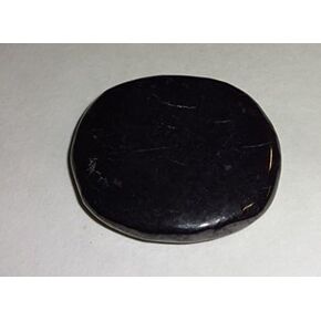 1pc Premium Shungite Crystal Healing Gemstone Smooth Polished Flat Worry Stone