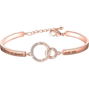 PLITI You Have No Power Over Me Inspirational Bracelet For Women Girls