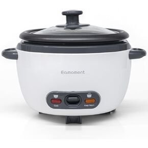 Small Rice Cooker 3 Cup Portable Cook Rice and Automatic keep-Warm,Non Stick Pot,This Mini Rice Cooker is a Great Gift for College Students(White)