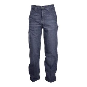 Lapco FR P-INDC10 36X32 100% Cotton Flame-Resistant Modern Carpenter Jeans, Medium Washed Denim, 36" x 32"