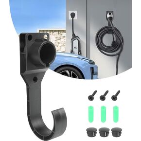 bylikeho EV Charger Holder,EV Charger Cable Holder,Wall-Mount J1772 Connector Holster Dock with Screws,Car Accessories EV Charger Holder Electric Vehicle Charging Holster Dock for SAE J1772 Connector