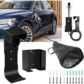 طقم حامل شاحن F FINEC EV على الحائط، حامل شاحن J1772 حامل كابل شاحن EV متوافق مع SAE J1772 حامل صندوق شاحن EV متوافق مع Chevy Bolt Audi Etron BMW EV in Kuwait