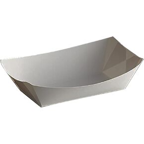 Angel's Peel Lounge White Paper Food Tray 0.25lb - Grease-Resistant and Microwavable- Heavy Duty Paper Trays for Tacos, Nachos, Fries, BBQ's, Picnic, Carnivals and Parties (Pack of 100) in Kuwait