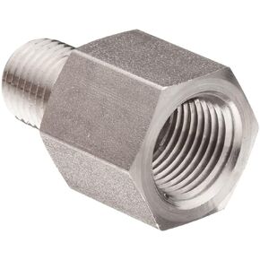 Brennan 5405-04-08-SS Stainless Steel Pipe Fitting, Reducing Adapter, 1/4" NPT Male X 1/2" NPT Female