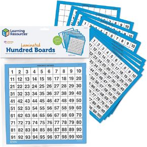 مصادر التعلم 0375 بطاقات مئات مغلفة 10/Pk