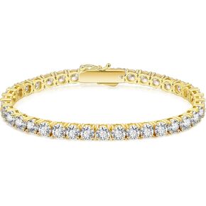 KRKC&CO 2/3/4/5mm Tennis Bracelet, S925 Sterling Silver with 14k Gold/White Gold Plated, Iced Out 5A Cubic Zirconia Stones, for Women Bridal Wedding Jewelry in Kuwait