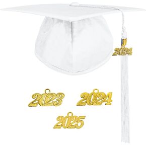 Happy Secret Shiny Graduation Cap Unisex with Graduation Tassel 2023 2024 2025 Year Charm
