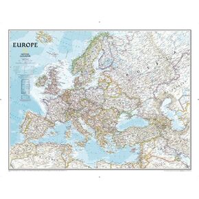 National Geographic: Europe Classic Political Wall Map - 30.5 x 24 inches - Art Quality Print