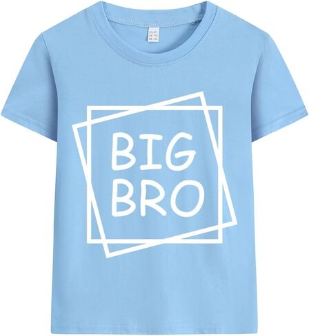 Toddler Baby Boy Big Brother Shirt Promoted to Big Brother Announcement T-Shirt Kids Short Sleeve Tee Shirt Age 2-7 Years in Saudi Arabia