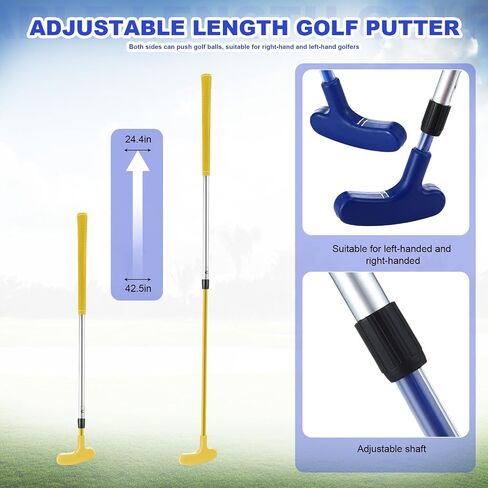 Syhood 12 Pcs Adjustable Golf Putters 6 Colors Two Way Retractable Golfball Putters Adjustable Length Aluminum Alloy Golf Putters Bulk for Right or Left Handed Kids Teenagers Children Mini Golf Clubs in Saudi Arabia