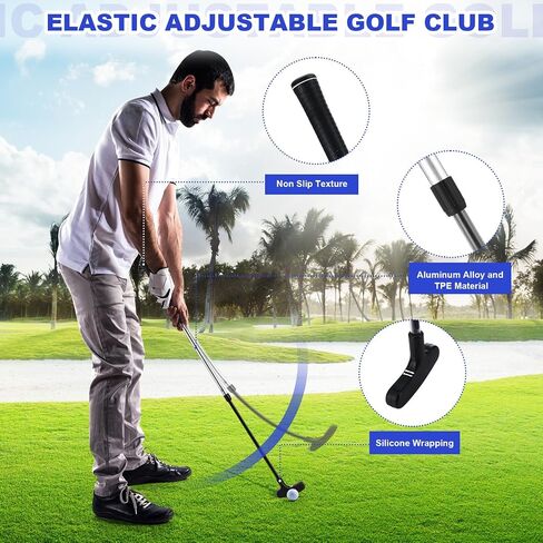 Syhood 12 Pcs Adjustable Golf Putters 6 Colors Two Way Retractable Golfball Putters Adjustable Length Aluminum Alloy Golf Putters Bulk for Right or Left Handed Kids Teenagers Children Mini Golf Clubs in Saudi Arabia