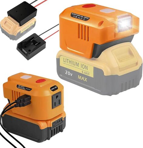 150W Powered Inverter for Milwaukee 18V M18 Battery with Power Wheels Adaptor AC110V-120V&150W&2-USB&DC18V，Powered Inverter for Camping, Hiking, Traveling（Inverter only） in Saudi Arabia