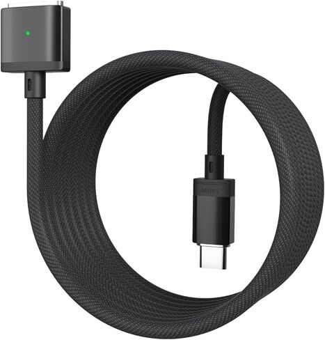 Tttyruei 140W USB-C إلى كابل مغناطيسي 3، كابل شحن مغناطيسي 6.6FT/2M لجهاز MacBook Air 2024 M3 13/15 بوصة، MacBook Pro 2023 M2 Pro & Max 14"16"، MacBook Air 2022/2023 M2، MacBook Pro 2021 Max&M1 14 "16" in Kuwait