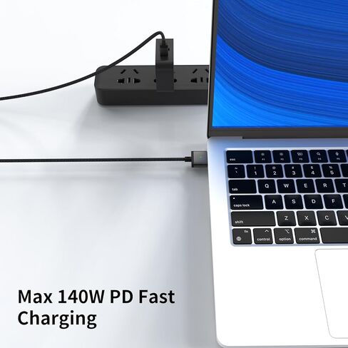 Tttyruei 140W USB-C إلى كابل مغناطيسي 3، كابل شحن مغناطيسي 6.6FT/2M لجهاز MacBook Air 2024 M3 13/15 بوصة، MacBook Pro 2023 M2 Pro & Max 14"16"، MacBook Air 2022/2023 M2، MacBook Pro 2021 Max&M1 14 "16" in Kuwait