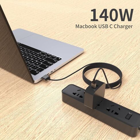 Tttyruei 140W USB-C إلى كابل مغناطيسي 3، كابل شحن مغناطيسي 6.6FT/2M لجهاز MacBook Air 2024 M3 13/15 بوصة، MacBook Pro 2023 M2 Pro & Max 14"16"، MacBook Air 2022/2023 M2، MacBook Pro 2021 Max&M1 14 "16" in Kuwait