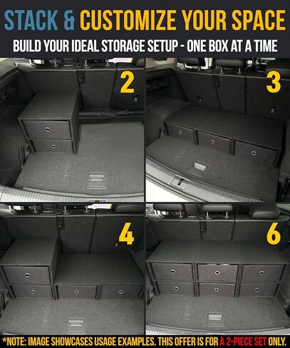 TrunkTrove: 2pcs, Wood Car Trunk Organizer for Car, Seamless Addition to Existing Car Organizer Trunk, Storage Trunk Organizer for SUV, Sedan, Car Accessories for Women/Men, Car Organizers and Storage in Kuwait