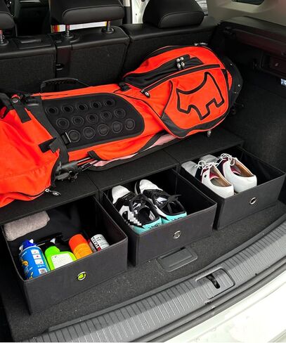 TrunkTrove: 2pcs, Wood Car Trunk Organizer for Car, Seamless Addition to Existing Car Organizer Trunk, Storage Trunk Organizer for SUV, Sedan, Car Accessories for Women/Men, Car Organizers and Storage in Kuwait