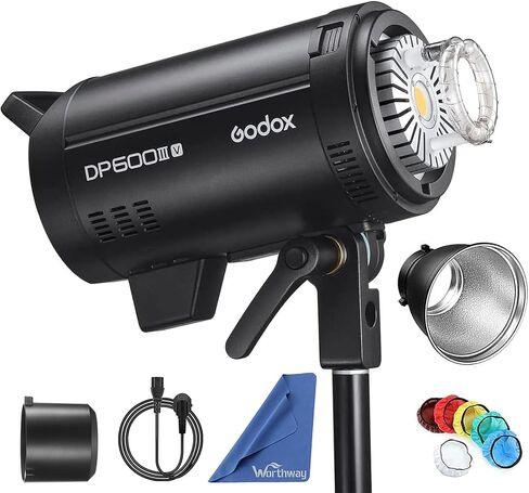 Godox DP600III-V DP600IIIV 600Ws Studio Flash Light - Bowens Mount Photography Lighting with Built-in 2.4G Wireless X System & 30W Modeling Lamp for Photographic Studio Portrait Shooting in Saudi Arabia