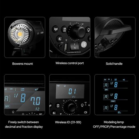 Godox DP600III-V DP600IIIV 600Ws Studio Flash Light - Bowens Mount Photography Lighting with Built-in 2.4G Wireless X System & 30W Modeling Lamp for Photographic Studio Portrait Shooting in Saudi Arabia