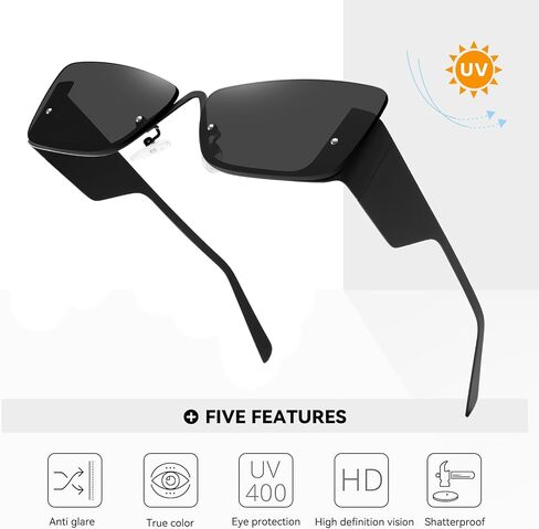 Fozono Trendy Cat Eye Sunglasses for Women Small Retro Classic Shades Metal Frame Vintage UV400 Protection FZN901 in Saudi Arabia