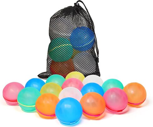 Reusable Water Balloons Magnetic for Boys & Girls - Latex-Free Silicone Refillable Water Bombs Quick Fill Self Sealing Water Splash Balls for Outdoor Summer Pool Party Kids Adults (Small, 12, Count) in Saudi Arabia