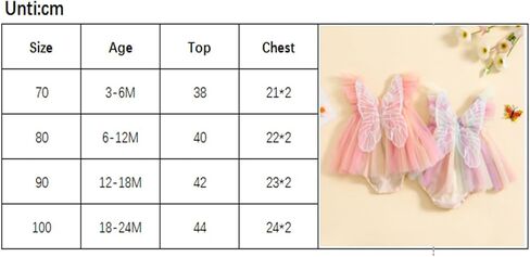 Kishawna Newborn Baby Girls Clothes Mesh Sleeveless Romper Tutu Dress Butterfly Wing Princess Skirt Hem Jumpsuits in Saudi Arabia