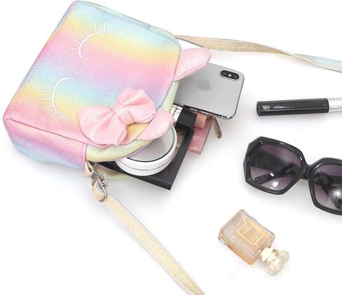 حقيبة كروس لطيفة على شكل قطة للفتيات الصغيرات حقائب كروس بعقدة على شكل فيونكة للأطفال الصغار محفظة صغيرة عبر الجسم محفظة حقائب كتف حقيبة يد محافظ عبر الجسم مع آذان قطة in Kuwait