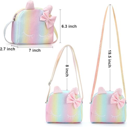 حقيبة كروس لطيفة على شكل قطة للفتيات الصغيرات حقائب كروس بعقدة على شكل فيونكة للأطفال الصغار محفظة صغيرة عبر الجسم محفظة حقائب كتف حقيبة يد محافظ عبر الجسم مع آذان قطة in Kuwait