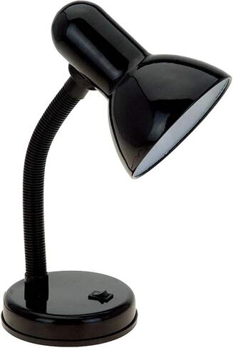 Simple Designs LD1003-BLK-12PK Basic Metal Desk Lamp 12 Pack Set with Flexible Hose Neck for Office, Bedroom, College Dorm, Bookshelf, Black, 12 Pack in Saudi Arabia