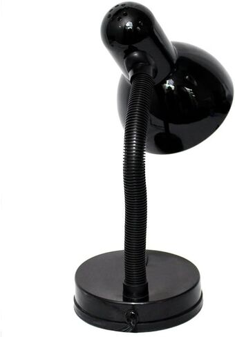Simple Designs LD1003-BLK-12PK Basic Metal Desk Lamp 12 Pack Set with Flexible Hose Neck for Office, Bedroom, College Dorm, Bookshelf, Black, 12 Pack in Saudi Arabia
