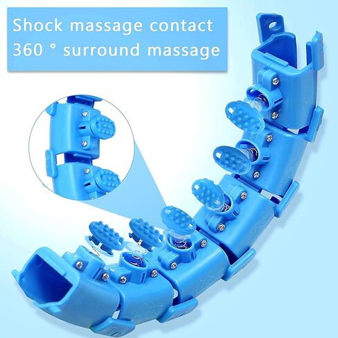 طوق هولا الذكي من YOUYA لممارسة التمارين للبالغين والأطفال، 2 في 1 لتدليك البطن وفقدان الوزن وتدليك عدم السقوط، 24 عقدة قابلة للفصل ووزن قابل للتعديل وكرة دوارة أوتوماتيكية in Kuwait