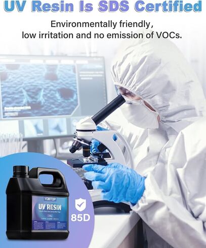 YOBTOP 1000g UV Resin, Upgraded UV Resin Kit with Fast Curing Crystal Clear High Gloss Odourless Low Viscosity Hard Type UV Epoxy Resin for DIY Jewelry Making Casting and Coating Craft in Kuwait