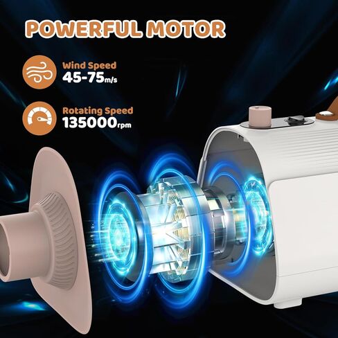 مجفف شعر الحيوانات الأليفة من LBFO، مجفف للكلاب عالي القوة، مجفف للحيوانات الأليفة منزلي عالي السرعة مع ضبط ذكي لدرجة الحرارة، مجفف حديث للعناية بالحيوانات الأليفة مع 4 فوهات للمنزل، محطة غسيل الحيوانات الأليفة، السفر in Kuwait