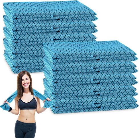 36 قطعة مناشف تبريد كبيرة الحجم 35 × 12 بوصة مناشف تبريد للرقبة والوجه من الألياف الدقيقة للسفر ومنشفة ثلج للعرق ناعمة قابلة للتنفس منشفة باردة لليوجا ورياضة الجري والتمارين والتخييم واللياقة البدنية (أسود) in Kuwait